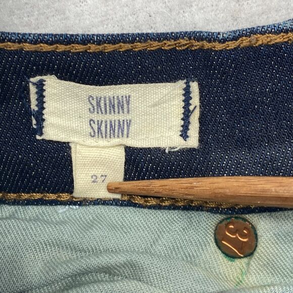 MADEWELL Jeans Womens 27 Skinny Skinny Ankle Frayed Dark Washed Denim Blue - Picture 9 of 15